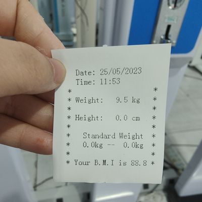 硬貨操作ショッピングモールで身長と体重を測定するための医療用鋼筋秤