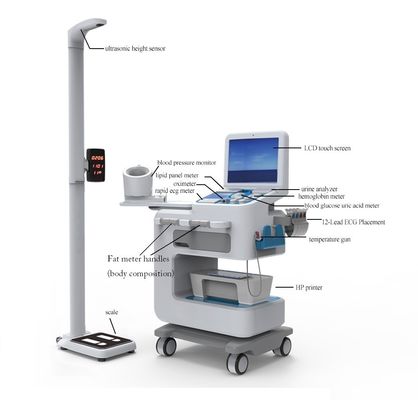 病院のテレメディシンのキオスク A4プリンターと12リードECG