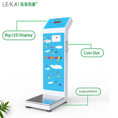 8~200kg 重量範囲 薬局 硬貨操作機能のスタンドリング体重計機