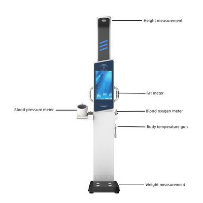 バイオインペデンス体脂肪分析機 大きいディスプレイ画面と広告画面