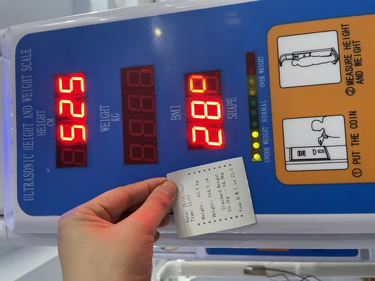 500kg 200kg 超音波コイン 操作された体重と身長スケール BMI IMC 販売薬局残高