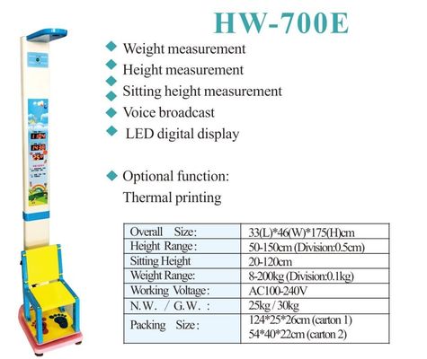 作業電圧 AC100-240V 児童の健康評価のための電子秤