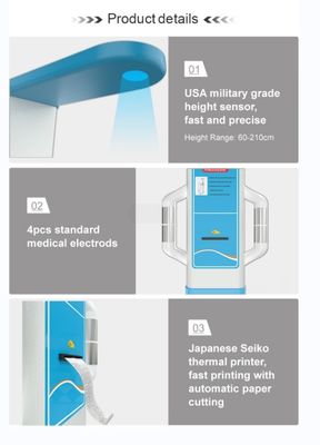 超音波探査機 プロフェッショナル 完全自動 高さと体重 脂肪測定スケール