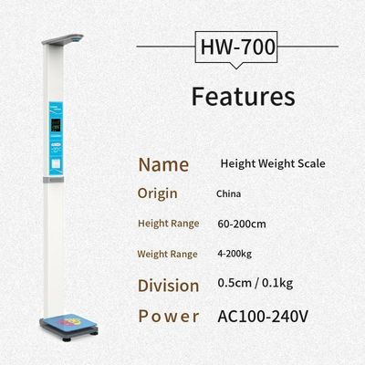 硬貨操作の自動電子高さ・重量秤 100-240V電源付き