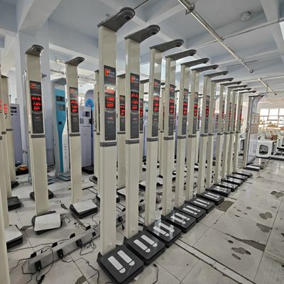ブルー HW-700 200kg 電子体重計 輪付き 便利で使いやすい